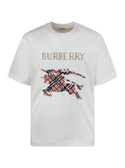 T-SHIRT IN COTONE CON KNIGHT CHECK BURBERRY