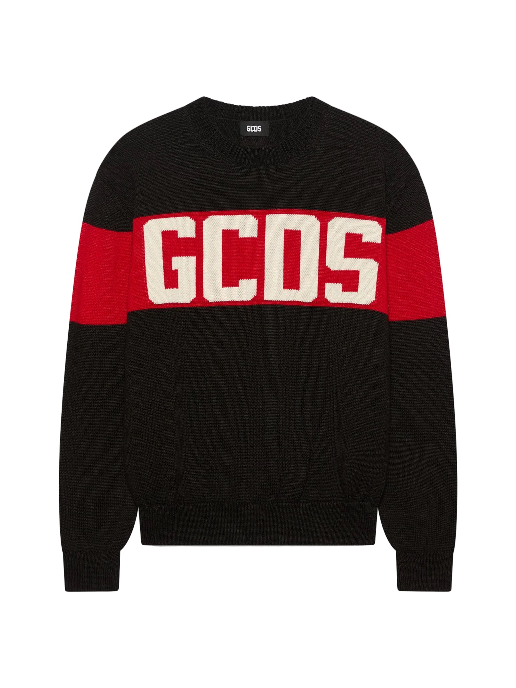 MAGLIONE CON BAND LOGO GCDS