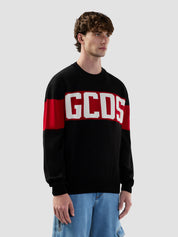 MAGLIONE CON BAND LOGO GCDS