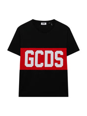 T-SHIRT REGULAR CON BAND LOGO GCDS