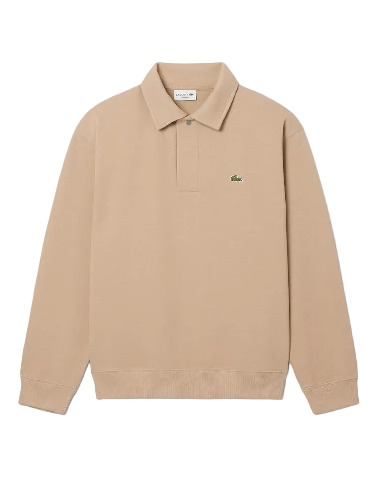 Felpa con colletto a polo in piqué
LACOSTE
