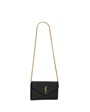 BORSA POCHETTE CON CATENA CASSANDRE CLASSICA IN PELLE GRAIN DE POUDRE YVES SAINT LAURENT
