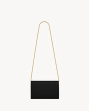 BORSA POCHETTE CON CATENA CASSANDRE CLASSICA IN PELLE GRAIN DE POUDRE YVES SAINT LAURENT
