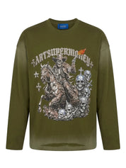 T-SHIRT CROSS WESTERN TEE-LONGSLEEVE ARTSUPERMOMEY