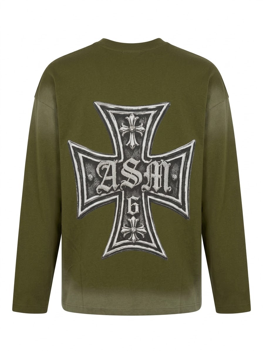 T-SHIRT CROSS WESTERN TEE-LONGSLEEVE ARTSUPERMOMEY
