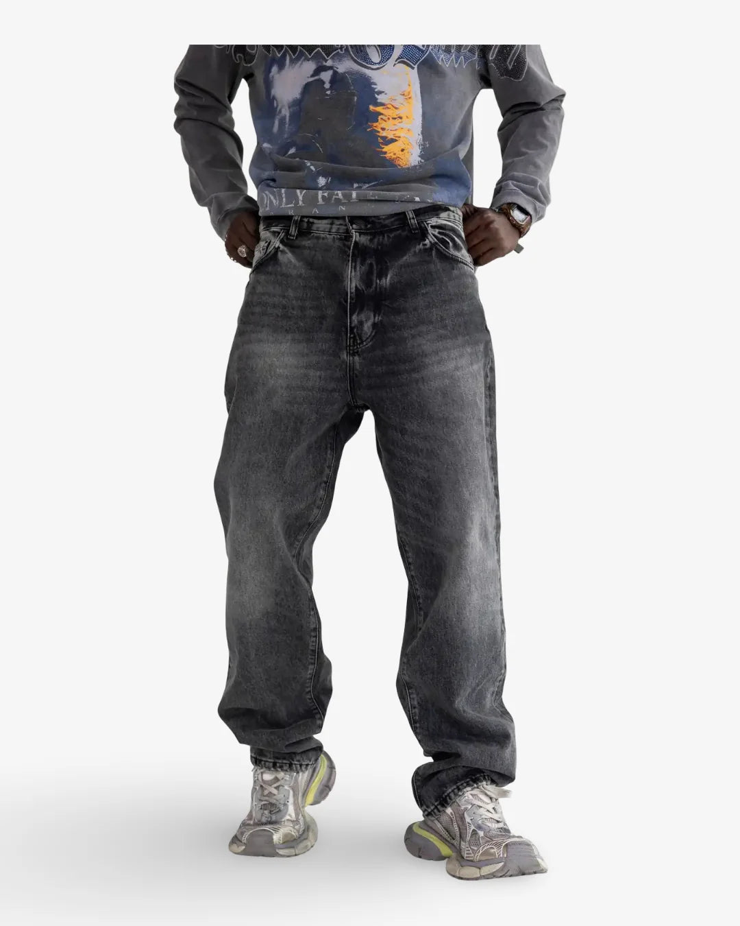JEANS BLACK ISLAND - DENIM GREY